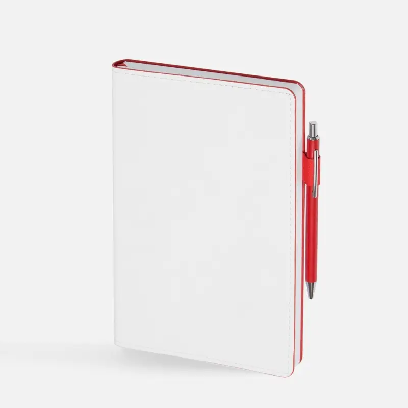 Ежедневник White Shall, недатированный, бело-красный Ежедневник White Shall, недатированный, бело-красный