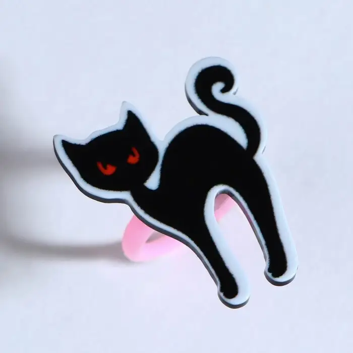 Кольцо детское на Хэллоуин «Страшно прекрасная», 3 шт., безразмерное. Кольцо детское на Хэллоуин «Страшно прекрасная», 3 шт., безразмерное.