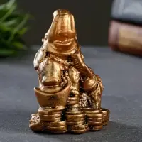 Фигурка гипс &laquo;Слон со слоненком на деньгах&raquo;, бронза, 7&times;10&times;6 см