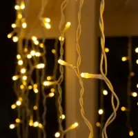 Гирлянда &laquo;Бахрома&raquo; 3&times;0.9 м, IP44, УМС, белая нить, 232 LED, свечение тёплое белое, 220 В