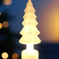 Фигура светодиодная &laquo;Ёлочка бархатная&raquo;, 1 LED, 15 см, свечение тёплое белое