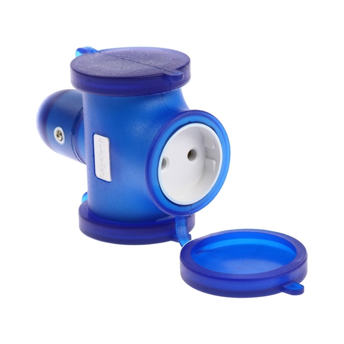 Колодка электрическая, уличная, противоударная с защитной крышкой, 3 гнезда, 16А, 220В Колодка электрическая, уличная, противоударная с защитной крышкой, 3 гнезда, 16А, 220В