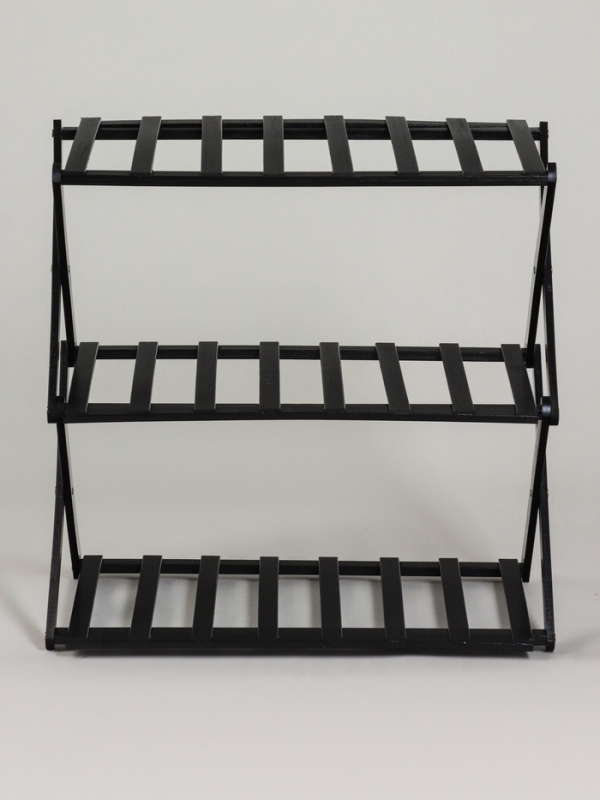 Подставка для цветов Greengo, 3 полки, 50 × 25 × 46 см, напольная, бамбук, чёрная Подставка для цветов Greengo, 3 полки, 50 × 25 × 46 см, напольная, бамбук, чёрная