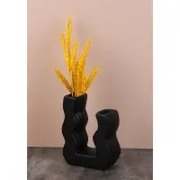 VETTA Вазон, 16,5x12,5x6 см, керамика, чёрный