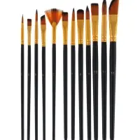 Набор кистей для рисования Calligrata, синтетика, 12 штук: № 1, 2, 3, 4, 5, 6, 7, 8, 9, 10, 11, 12