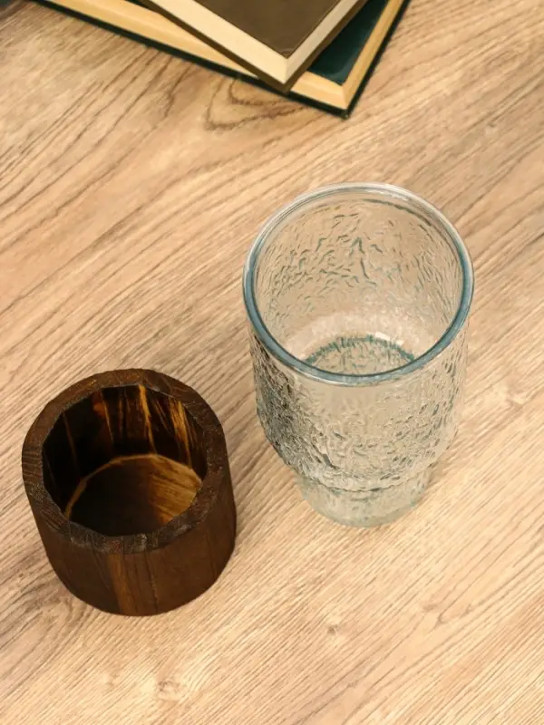 Ваза стекло настольная  Ваза стекло настольная "Лесли" размытость, 20х10 см, прозрачный