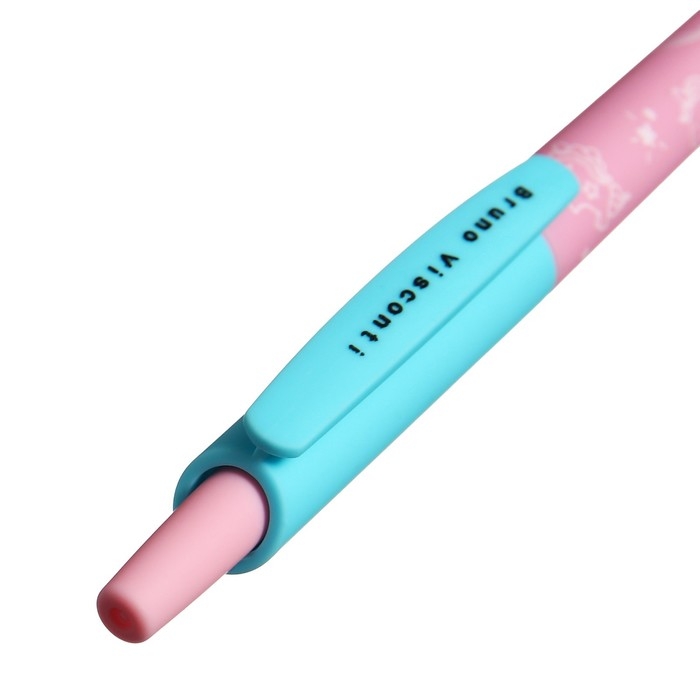 Ручка шариковая автоматическая BrunoVisconti HappyClick Ручка шариковая автоматическая BrunoVisconti HappyClick "Зефирные животные. Единорожки", узел 0.5 мм, синие чернила, матовый корпус Soft Touch