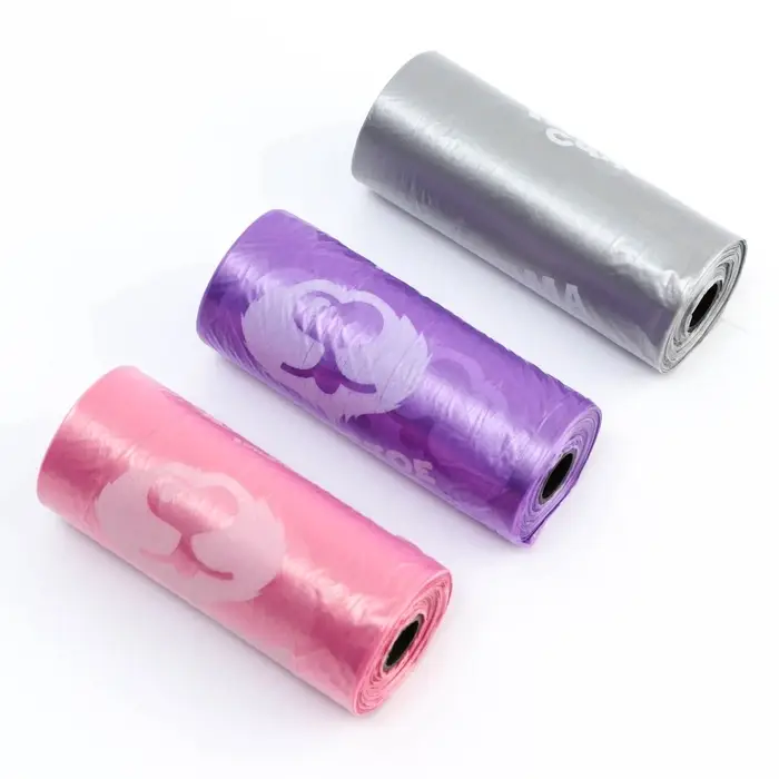 Пакеты для уборки за собаками в шоубоксе «Пушистое счастье» (15 рулонов по 15 пакетов, 22 х 30 см)