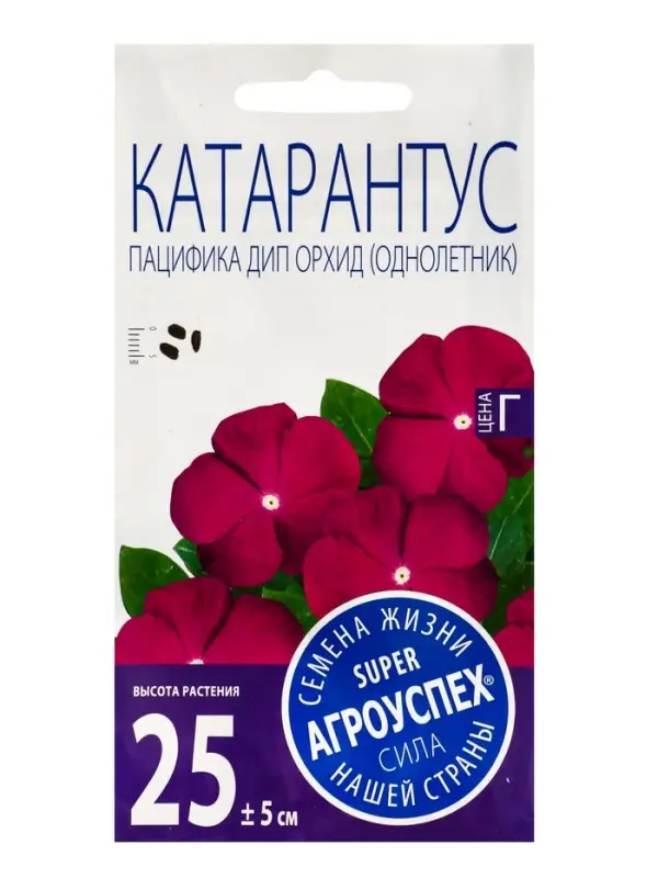 Семена цветов Катарантус Пацифика Дип Орхид Агроуспех 7шт (500)