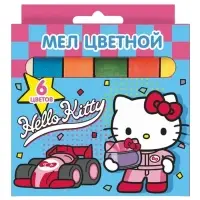 Мел цветной Hello Kitty&friends, 6 шт., в картонной упаковке с европодвесом