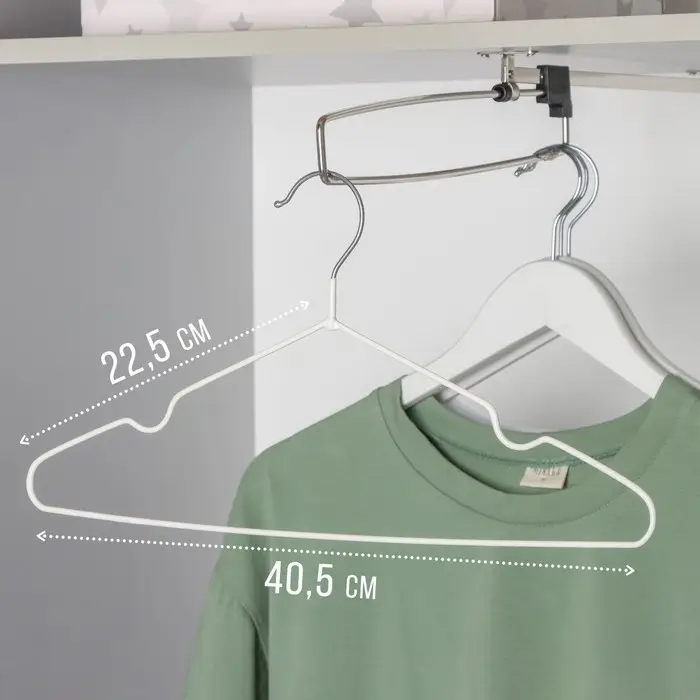 Плечики - вешалка для одежды, 41×20×0,3 см, белые Плечики - вешалка для одежды, 41×20×0,3 см, белые