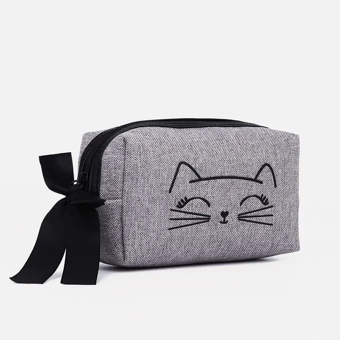 Косметичка дорожная на молнии, с подкладом, цвет серый Косметичка дорожная на молнии, с подкладом, цвет серый