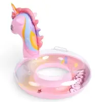 Круг для плавания &laquo;Единорог&raquo;, надувной, d=65 см, от 3 лет, с ручками, розовый