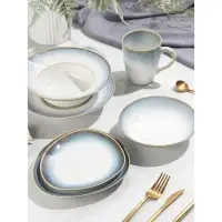 Салатник Magistro &laquo;Пэвэти&raquo;, 0.38 л, d=16.5 см, фарфор, белый, голубой