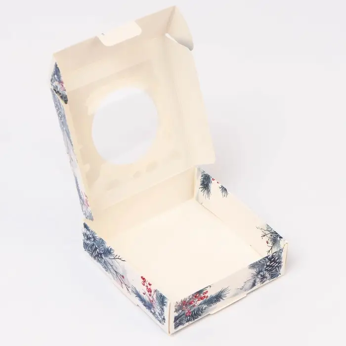 Подарочная коробка сборная с окном «Загадай желание», 10×10×3 см Подарочная коробка сборная с окном «Загадай желание», 10×10×3 см