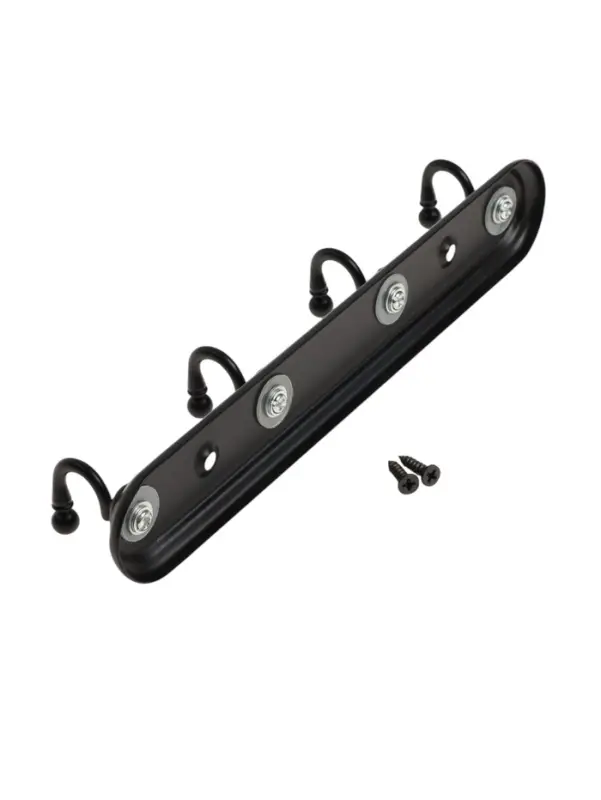 Вешалка ТУНДРА TVF003, металлическая, четырехрожковая, цвет черный