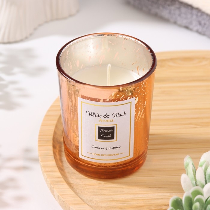 Свеча ароматическая в стакане  Свеча ароматическая в стакане "Dream Star", лаванда, 5,5х6, см