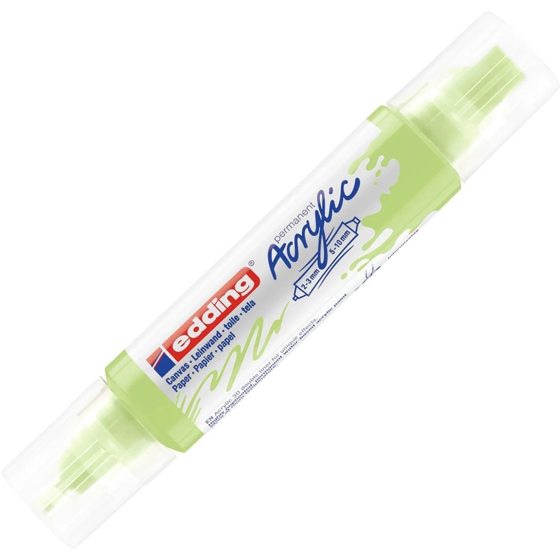 Маркер акриловый двусторон.3DEdding5400/917 Пастельный зеленый/pastelgreen