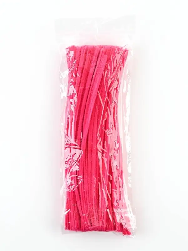 Синельная проволока 100 штук, 30&times;0.8 см, фуксия