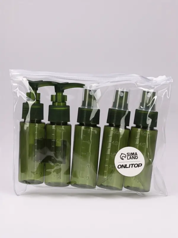 Набор для хранения, в чехле, 6 предметов, с разметкой, зелёный