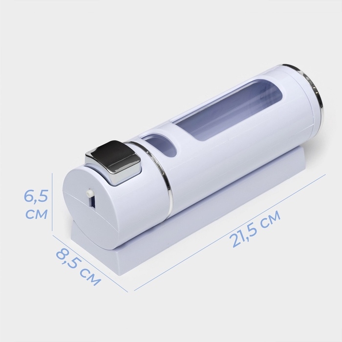 Диспенсер для мыла и антисептика SAVANNA, механический, 400 мл, металл, белый Диспенсер для мыла и антисептика SAVANNA, механический, 400 мл, металл, белый