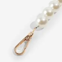 Ручка для сумки, жемчужные бусы, d=12, 14, 16 мм, 39 см, цвет белый, золотой