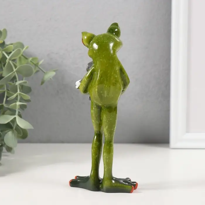 Фигурка полистоун лак &laquo;Лягуха с кошечкой&raquo;, 7.5&times;6.2&times;17 см