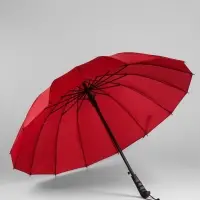 Зонт - трость полуавтоматический &laquo;Однотонный&raquo;, 16 спиц, R=46/55 см, d=92 см, МИКС