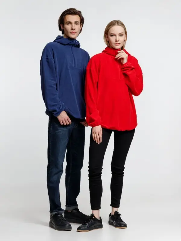 Анорак флисовый унисекс Fliska, темно-синий, размер M/L Анорак флисовый унисекс Fliska, темно-синий, размер M/L