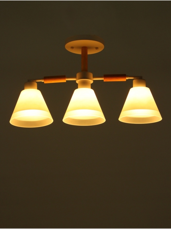 Люстра Люстра "Вудли" 3хЕ27 40Вт белый 60х16х29 см