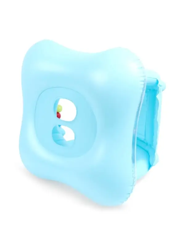 Круг для плавания детский с погремушкой 70 см, цвет голубой