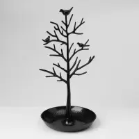 Подставка универсальная &laquo;Птички на дереве&raquo;, 15.5&times;15.5&times;32 см, чёрная