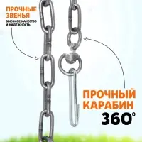 Цепь для привязи собак, 3 м, калибр 6&times;42 мм, черная
