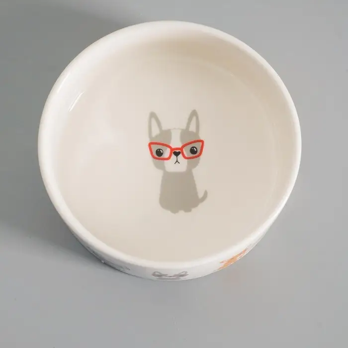 Миска &laquo;Важный пес&raquo;, 250 мл, 11.5&times;11.5&times;5 см, керамика, белая