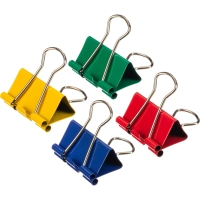 Зажимы для бумаг Attache Selection, 32мм, 24 шт, цветные, пласт.уп