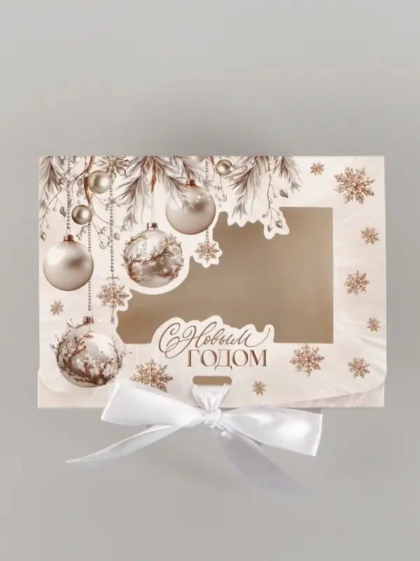Коробка подарочная новогодняя складная &laquo;С Новым годом&raquo; 16.5&times;12&times;5 см