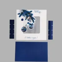 Коробка для 16 конфет &laquo;Синие шары&raquo;, 18,9 х 18,9 х 3,8 см