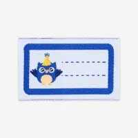 Нашивка именная &laquo;Совёнок&raquo;, 5.5&times;3.2 см, 10 шт., синяя