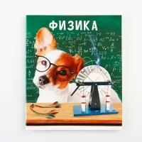 Тетрадь в клетку, предметная, 48 л.,на скрепке, А5 «МИЛЫЕ ПИТОМЦЫ. Физика»