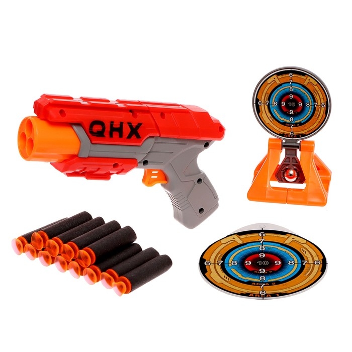Бластер «Ротор», стреляет мягкими пулями, в комплекте с мишенью, цвета МИКС Бластер «Ротор», стреляет мягкими пулями, в комплекте с мишенью, цвета МИКС