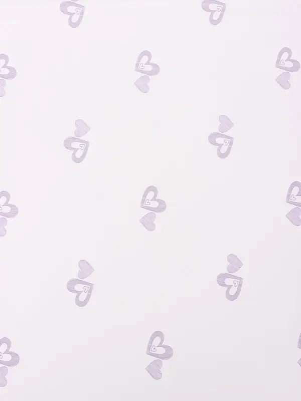 Пленка для цветов, "Двойные сердца", нежная сирень, 57х57 см