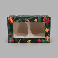 Коробка для 2 капкейков &laquo;Щелкунчик&raquo;, 10 х 16 х 10 см