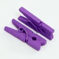 Прищепки для декора, набор 50 шт., фиолетовые &mdash; 2.5 см