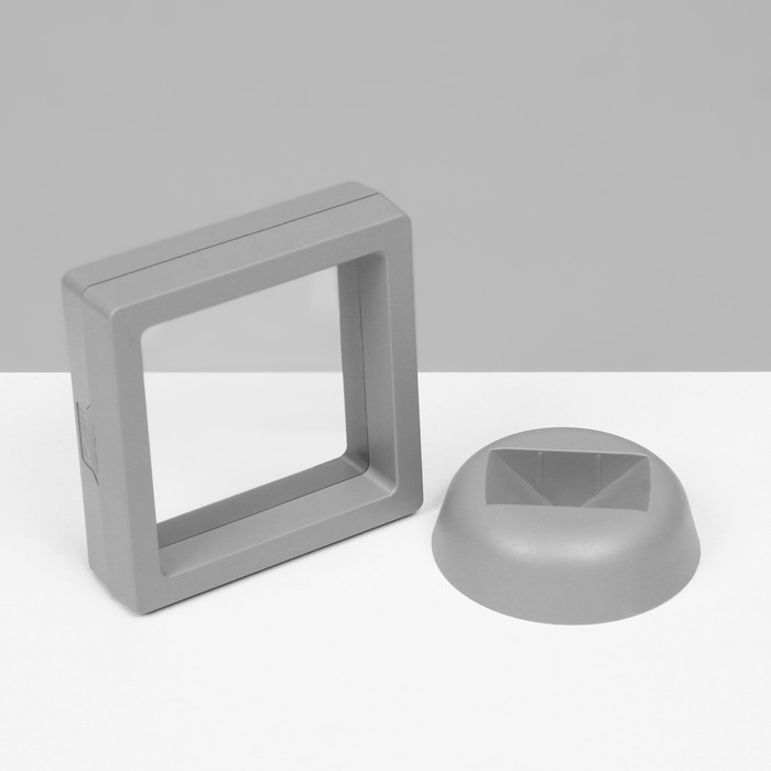 Подставка для украшений «Ромб», 7×2,5×7 см, цвет серый