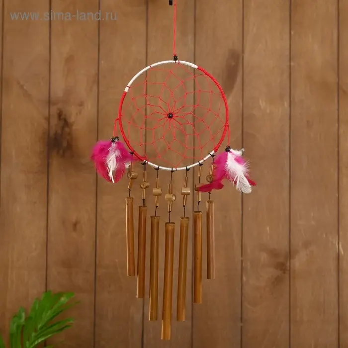 Музыка ветра Музыка ветра "Ловец снов" бамбук 16х1х55 см МИКС