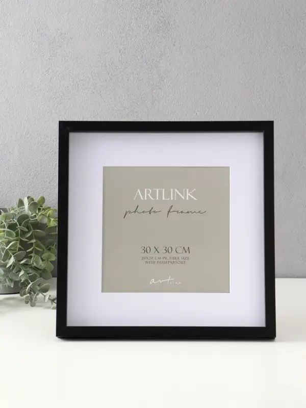 Фоторамка МДФ Фоторамка МДФ "Camila" 30х30 см, с паспарту (18х18 см), чёрный
