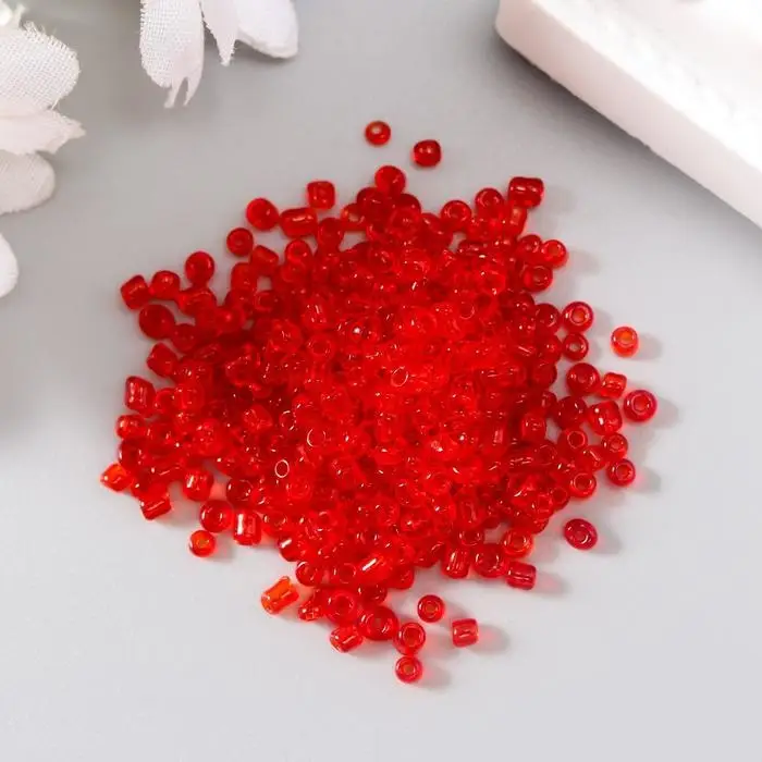 Бисер круглый размер 12/0  Бисер круглый размер 12/0 "Морковь" 20 гр