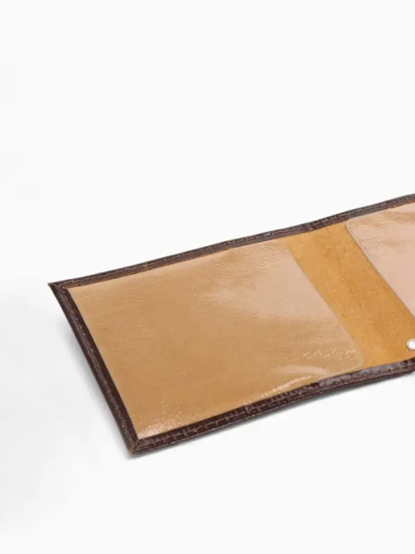 Обложка на удостоверение, гладкая, натуральная кожа, коричневая