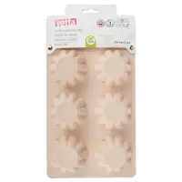 VETTA Форма силиконовая 6 ячеек, для кексов, гофрированная, 25.5x18x3.5см, 3 цвета