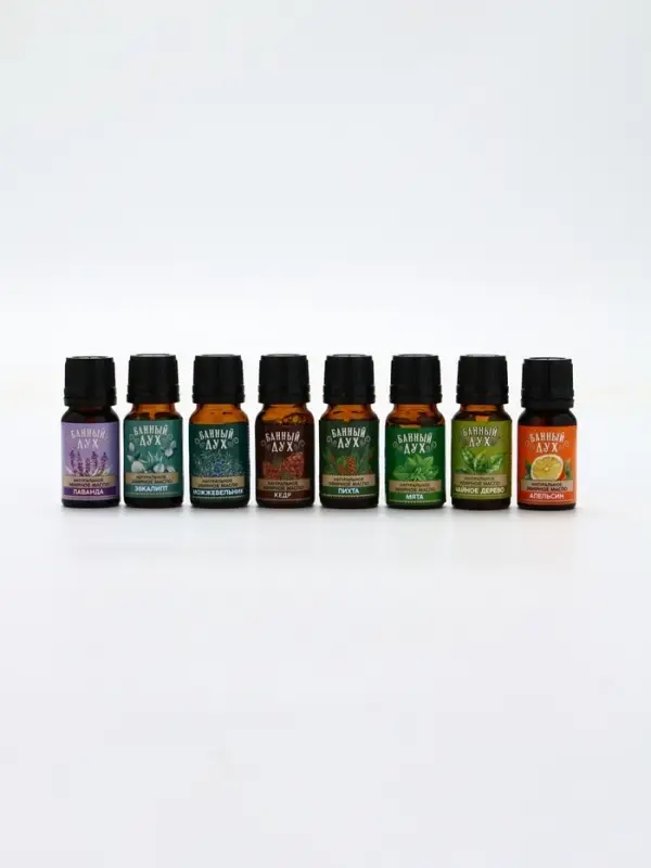 Эфирное масло, набор 8 шт х 10 мл, Банный Дух